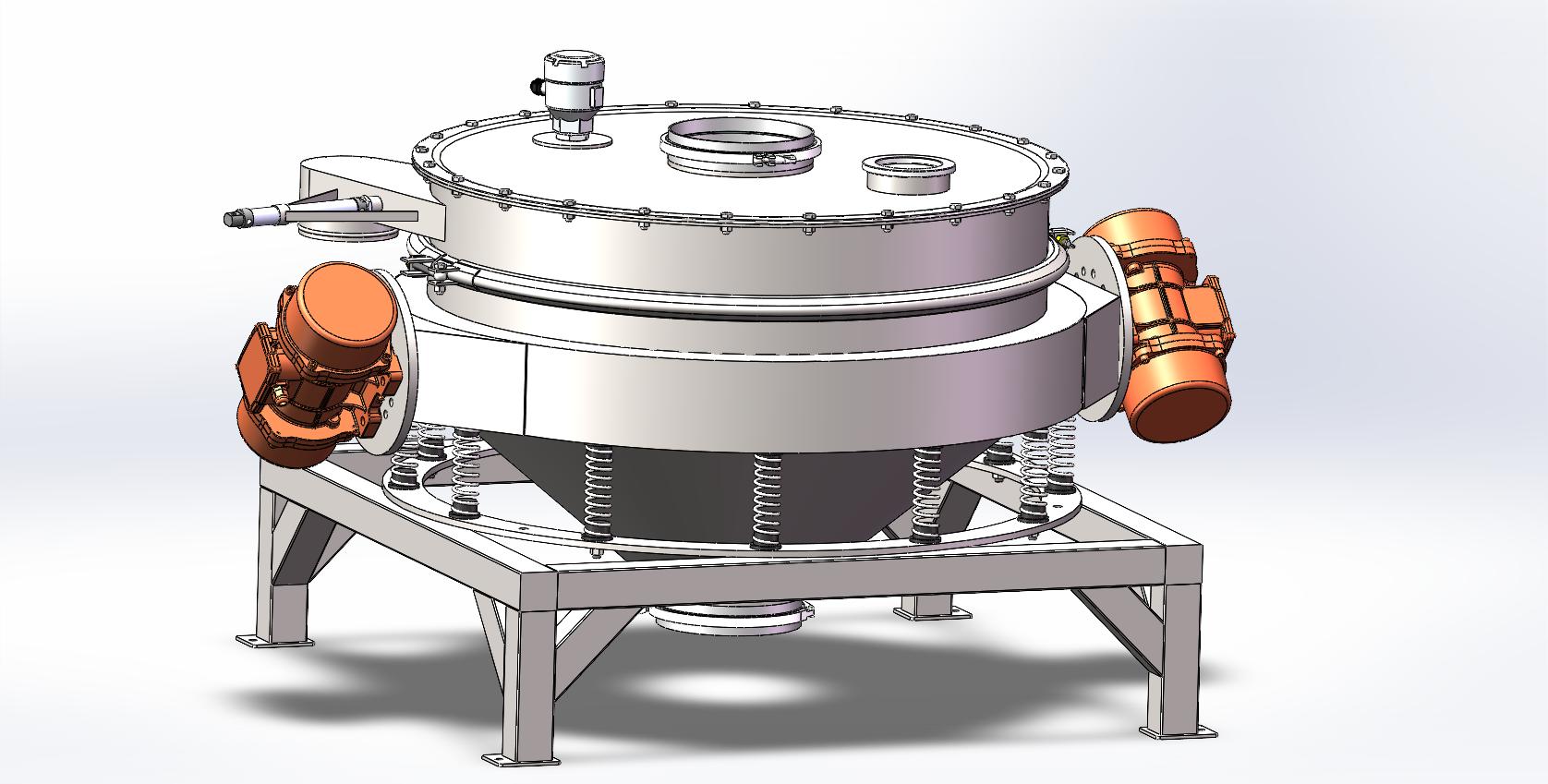 8台直径1000MM非标定制直排筛和2台全不锈钢振动筛试机合格，符合出厂标准，发往江苏。
