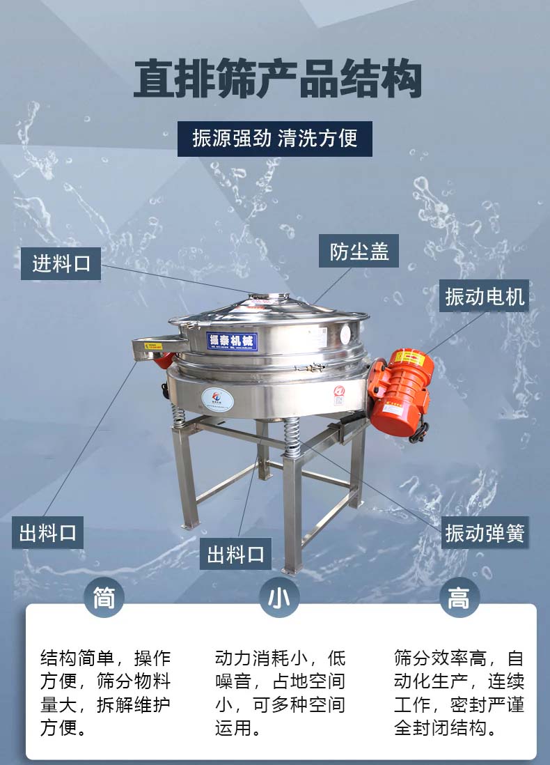 面粉直排筛的结构